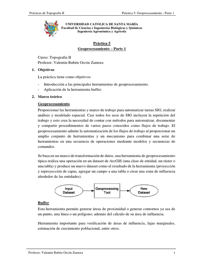 Práctica 5 Geoprocesamiento Parte 1 PDF Sistema de información