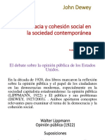 Democracia y Cohesión Social en La Sociedad Contemporánea