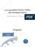 Olahraga Dalam Quran, Hadits, Dan Pendapat (Rizki Perdana, DR., M.kes)