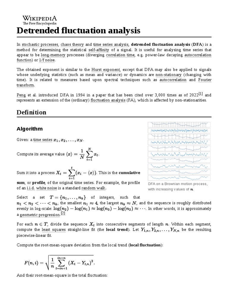 Detrended Fluctuation Analysis Overview | PDF | Applied Mathematics ...