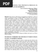 Oficina de Psicologia Para Policiais Da Delegacia Da Mulher