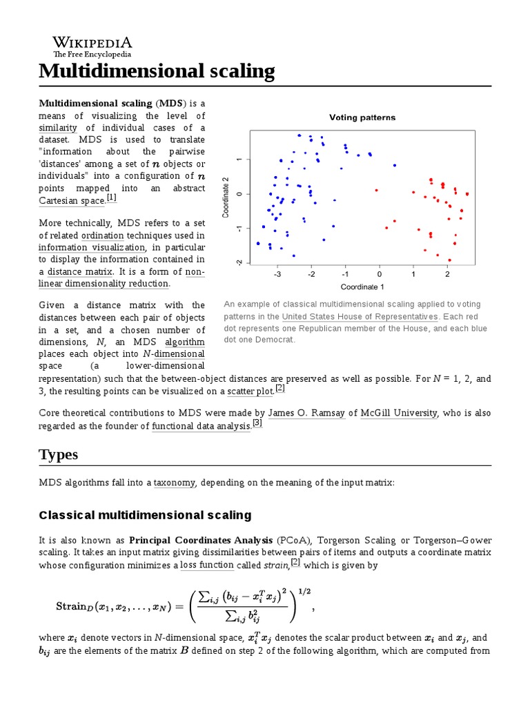Multidimensional scaling pdf geometry mathematical analysis