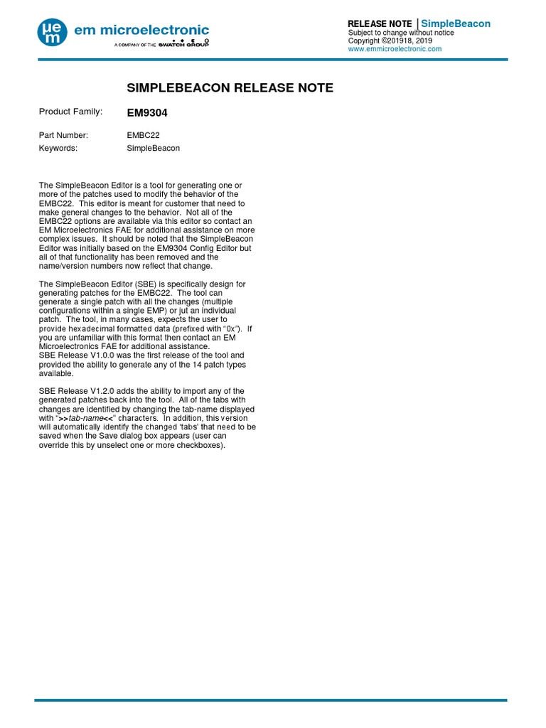 SimpleBeacon Editor Release Notes | PDF | Computer File | License