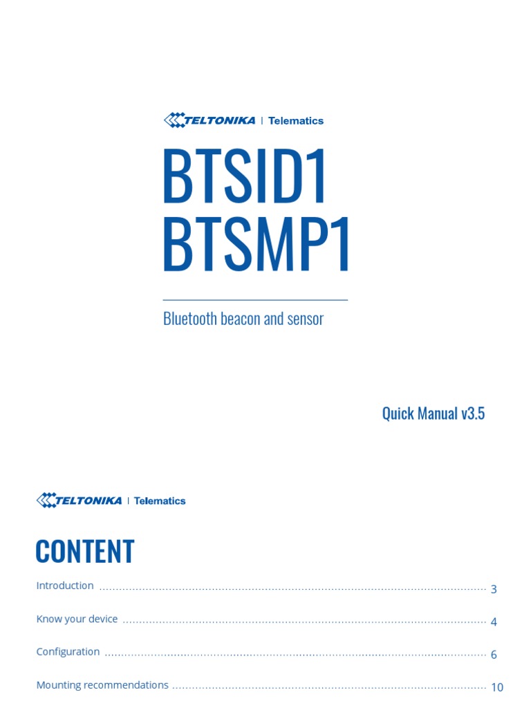 Bluetooth Beacon & Sensor Quick Manual | PDF | Computer Engineering ...