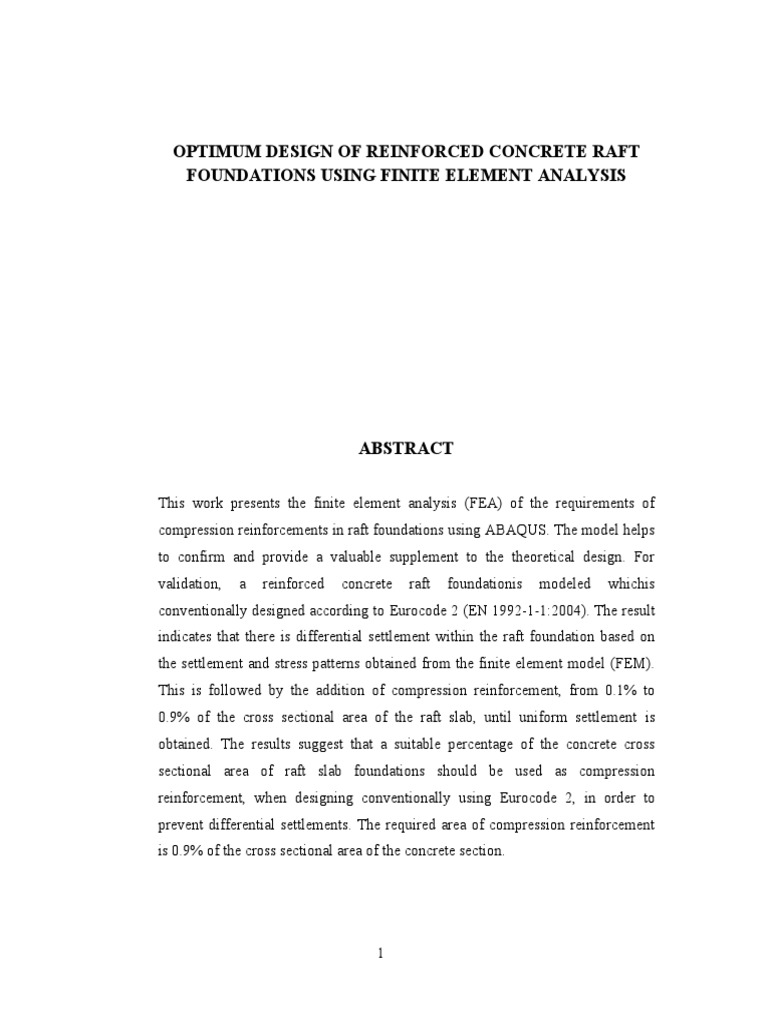 Optimal Reinforcement in Raft Foundations | PDF | Deformation ...