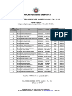 Chamada Os Suplentes para Am Taf Cas2018.1