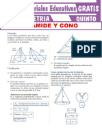 Pirámide y Cono para Quinto Grado de Secundaria