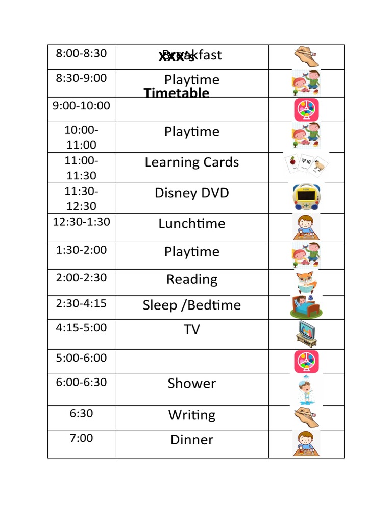 Children Timetable | PDF