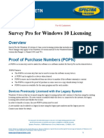 4-2018 Product Bulletin - Survey Pro Windows 10 POPN Licensing