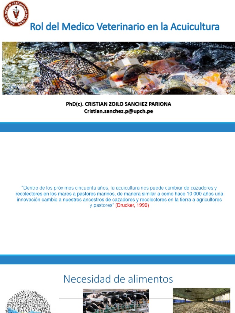 Rol Del Medico Veterinario en La Acuicultura | PDF | Ciencia y matemáticas