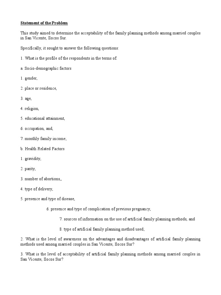 Family planning research proposal image