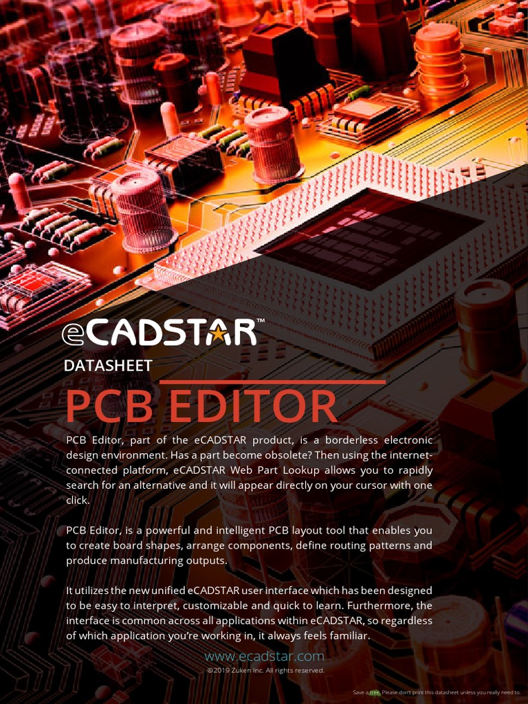eCADSTAR PCB Editor Overview | PDF | Printed Circuit Board | User Interface