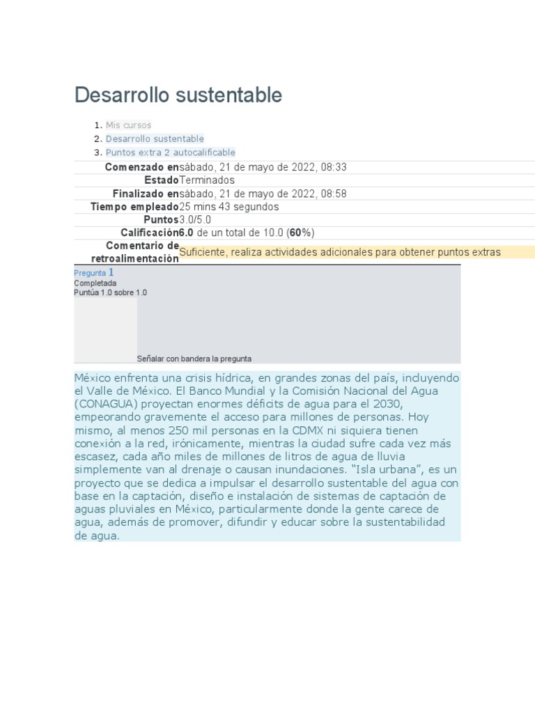Desarrollo Sustentable y Crisis Hídrica en México | PDF | Desarrollo ...