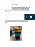Reporte sobre el experimento del vaso arcoíris