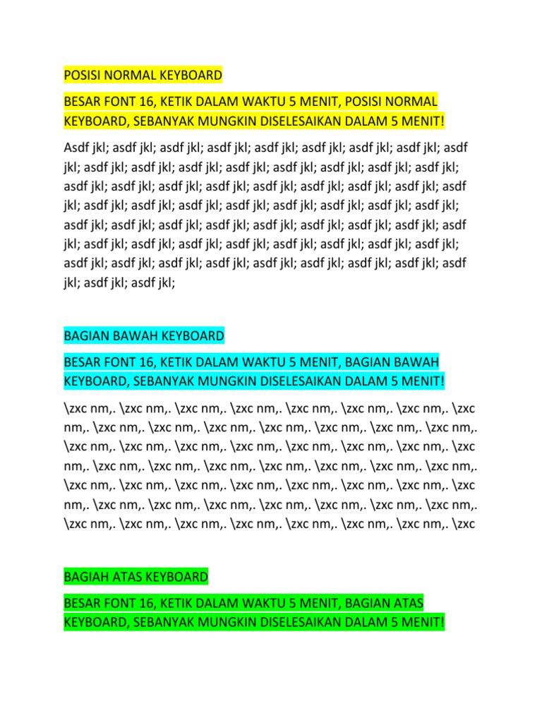 Website Untuk Latihan Mengetik 10
