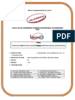 PDF Tipos de Cemento de Las Diferentes Marcas Que Se Utilizan en El Peru - Compress