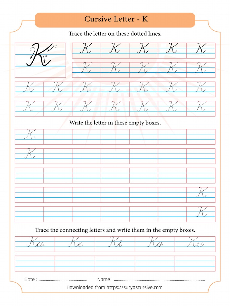 Cursive Capital Letter K | PDF