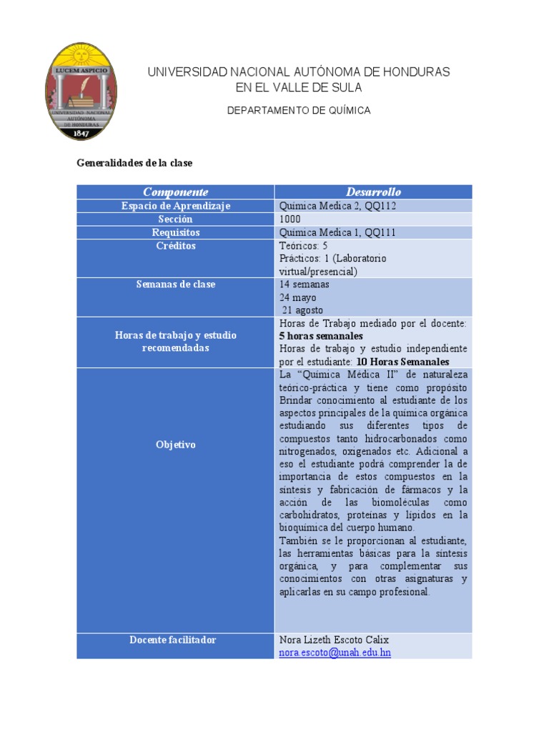 Planificación Quimica Medica 2 II PAC 2023 | PDF | Evaluación | Maestros