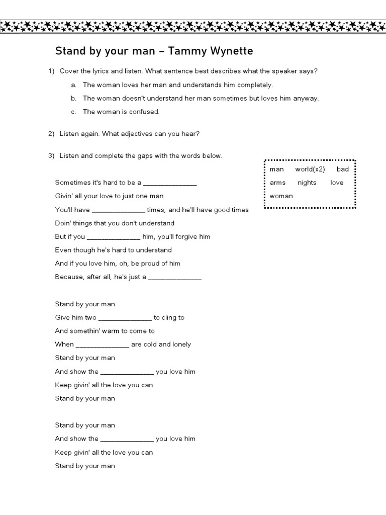 Stand by Your Man PDF Love