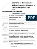 Examen - (AAB01) Cuestionario 2 - Reconoce Los Recursos Didácticos Imprescindibles en El Proceso de Enseñanza-Aprendizaje