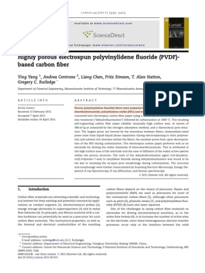 Highly Porous Electrospun Polyvinylidene Fluoride (PVDF) - Based