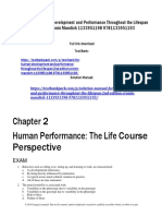 Human Development and Performance Throughout The Lifespan 2nd Edition Cronin Mandich Test Bank
