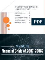 Presentation On Financial Crisis 2007-2008.