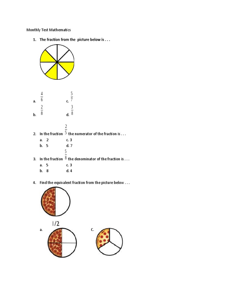 Monthly Test Mathematics | PDF