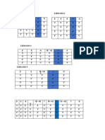 Ejercisios Tablas de Verdad