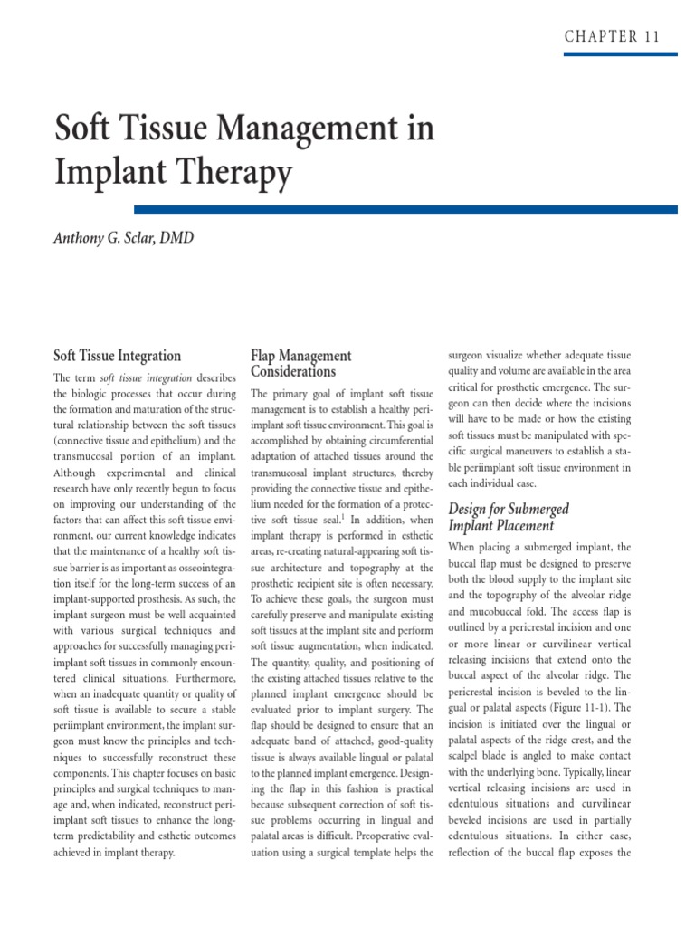 Soft Tisue Management Implantology | PDF | Dental Implant | Clinical ...