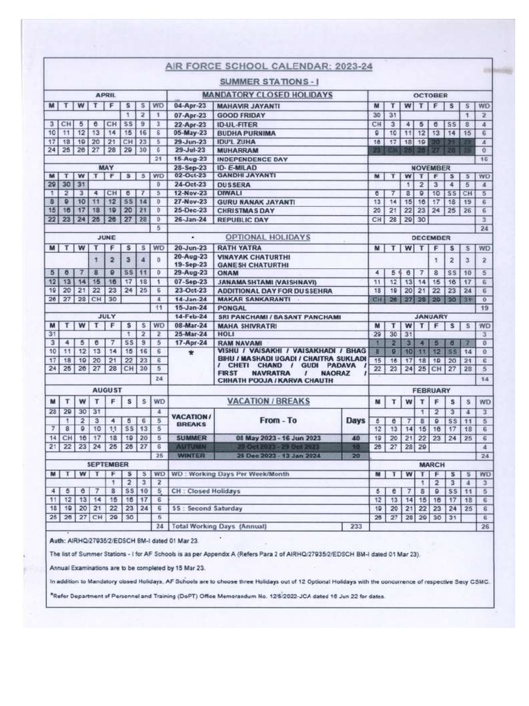 Academic Calendar PDF