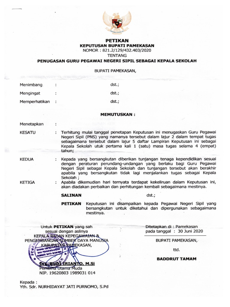 SK Kepsek 2 Pgt2 | PDF