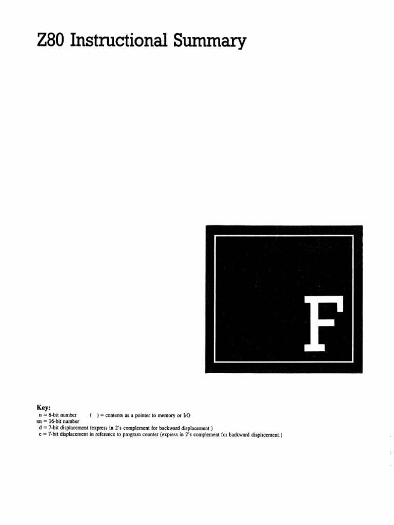 Instruction Set Z80 | PDF