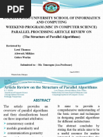 Parallel Algorithms