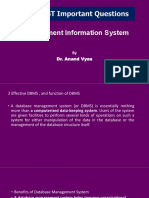 Management Information System: Dr. Anand Vyas