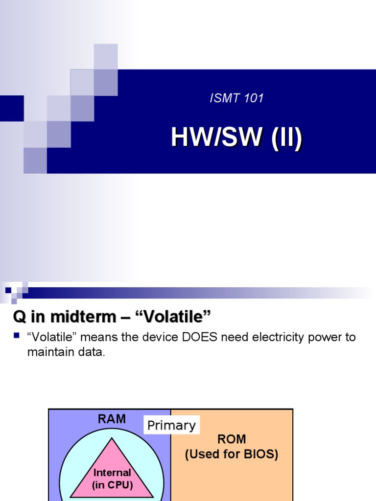 HW/SW (Ii) | PDF | Bios | Operating System