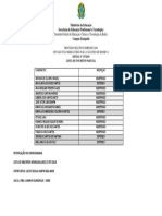 Lista Parcial de Homologados Edital 07.2019