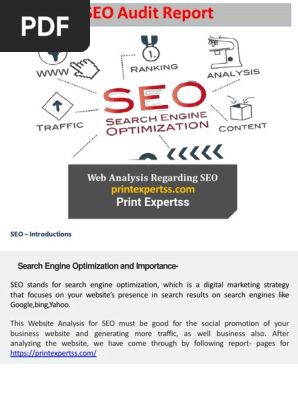 SEO Report - Printexpertss