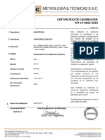 Certificado de Calibracion - Humedometro Tipo Speedy