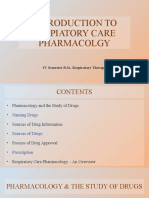 CH 1 Introduction To Respiratory Care Pharmacology