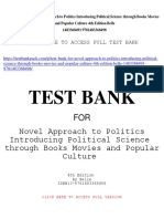 Novel Approach To Politics Introducing Political Science Through Books Movies and Popular Culture 4th Edition Belle Test Bank