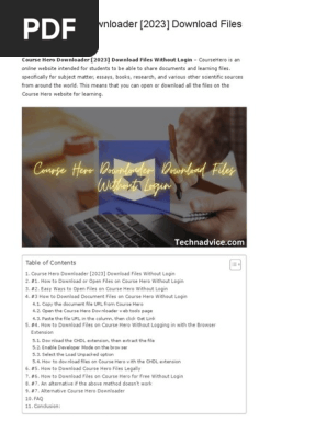 Course Hero Downloader [2023] Download Files Without Login - Technadvice