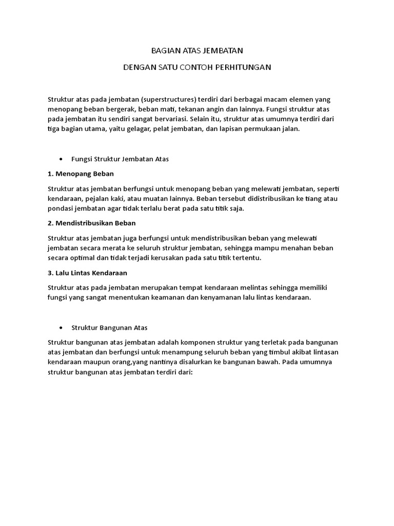 Bagian Atas Jembatan Pdf