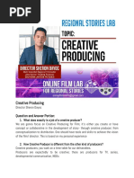 Creative Producing by Director Sheron Dayoc