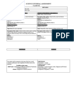 Science Assessment Plan Class IX - For Merge