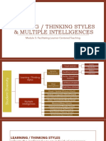 EDUC70 MOD 4 5 6 Learning Thinking Styles MI