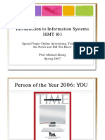 Introduction To Information Systems ISMT 101