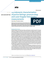 Aerodynamic Characterisation of Porous Fairings - Pressure Drop and Laser Doppler Velocimetry Measurements