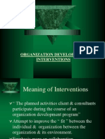 Organisational Development and Intervention