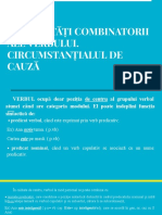 Posibilități Combinatorii Ale Verbului. Circumstanțialul de Cauză